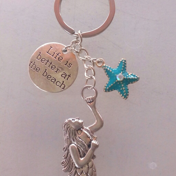 handmade Accessories Mermaid Beach Theme Keychain Poshmark